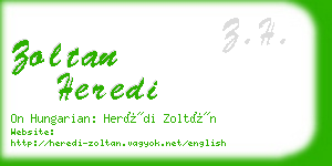 zoltan heredi business card